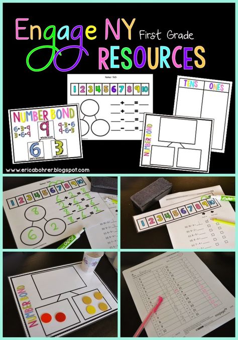 Engage NY First Grade Math Resources Engage Ny Math, Free Math Resources, Number Bond, Eureka Math, Math Intervention, First Grade Resources, Math Tutor, Math Methods, Math Workshop