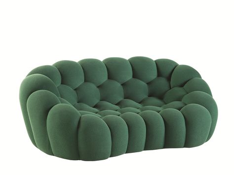 BUBBLE | 2 seater sofa Bubble Collection By ROCHE BOBOIS design Sacha Lakic Otto Sofa, Couch Foam, Bubble Sofa, Cloud Bubble, Foam Sofa Bed, Fabric Sofa Design, Foam Sofa, Green Couch, Roche Bobois