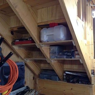 Shelving Under Stairs, Under Stairs Shelves, Under Steps Storage, Under Stairs Storage Closet, Storage Closet Ideas, Under Basement Stairs, Ideas Under Stairs, Stairs Shelves, Shelves Under Stairs