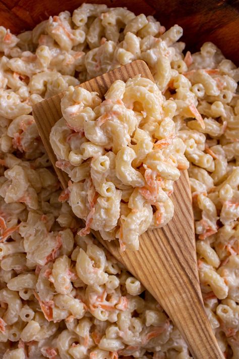 Max Salad Recipe, Hawian Style Mac Salad, Gawain Macaroni Salad, Lnl Macaroni Salad, L And L Macaroni Salad, L&l Bbq Macaroni Salad, Pasta Salad Elbow Macaroni, Healthy Hawaiian Macaroni Salad, Hawian Style Macaroni Salad