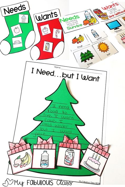 Needs and Wants Christmas Activities. Christmas crafts. Christmas Activities. 1st grade Christmas Activities. Kindergarten Christmas Activities. 1st grade social studies. kindergarten social studies. Christmas Craftivity First Grade, Christmas Craft For First Grade, No Prep Christmas Activities, Christmas Social Skills Activities, Christmas Social Studies Activities, Christmas First Grade Activities, Christmas Activities First Grade, Christmas Crafts For First Grade, Needs And Wants Kindergarten