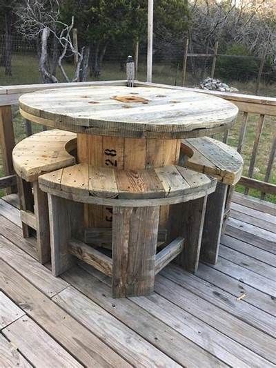 20 Diy Wooden Spools Repurposing Ideas, Quick And Simple Work - Mecraftsman Spool Outdoor Table Ideas, Wooden Wire Reel Ideas, Wood Wire Spool Ideas, Wire Spool Bar Table, Wire Spool Furniture, Wooden Wire Spool Table, Wood Spool Table Ideas, Wood Cable Spool Ideas, Wood Spool Tables Outdoor