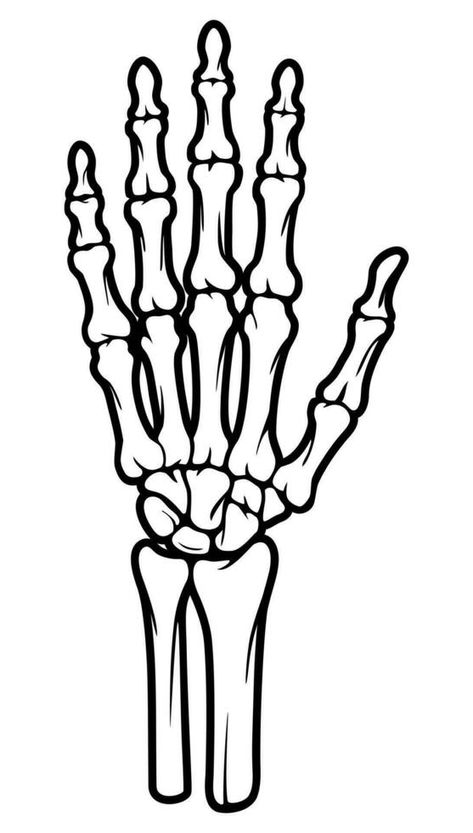 Skeleton Hand Doodle, Skeleton Hand Tattoos Drawings, Simple Skeleton Hand Drawing, Human Hand Bones Drawing, Bone Hand Drawing Sketch, Skeleton Finger Drawing, Skeleton Hand Line Art, Bones In The Hand, Paint Skeleton Hands