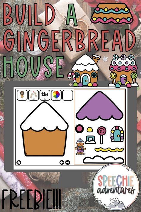 This no prep Build a Gingerbread House Boom Cards activity is a fun and engaging way to target a variety of language skills in speech and language therapy! Use this no print, winter resource for in-person therapy or teletherapy sessions! Gingerbread Speech Therapy Activities, Build A Gingerbread House, Gingerbread Trees, Snow Candy, Core Words, Winter Activity, Speech Therapy Activities, Language Therapy, Boom Cards