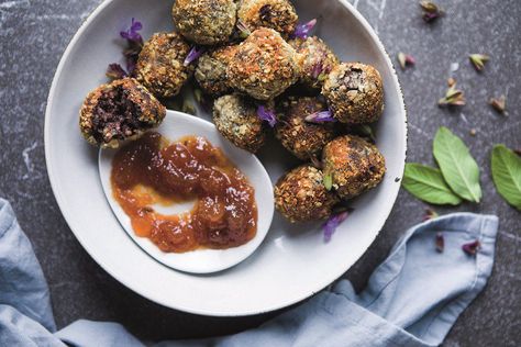 Black Pudding Dipping Fritters Recipe by Brian McDermott Fritters Recipe, Black Pudding, Fritter Recipes, Sloppy Joes, Meatballs, Appetizer Recipes, Nutrition, Ethnic Recipes, Black