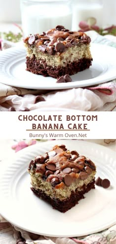 Chocolate Chunk Banana Cake, Chocolate Banana Peanut Butter Cake, Banana And Chocolate Cake Recipe, The Best Banana Cake In The World, Chocolate Banana Cake Recipe Easy, Banana Chocolate Cake Recipe, Banana And Chocolate Recipes, Chocolate Chip Banana Cake, Chocolate Banana Dessert