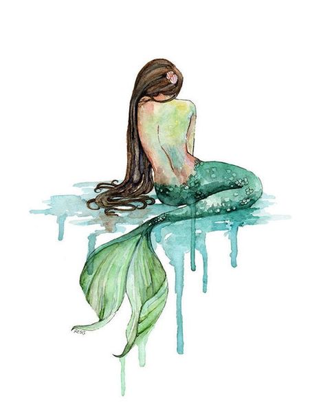 Painting Mermaid, Watercolor Mermaid, Mermaid Painting, Mermaid Decor, Mermaid Print, Art Ocean, Linen Paper, Art Beach, Mermaid Art