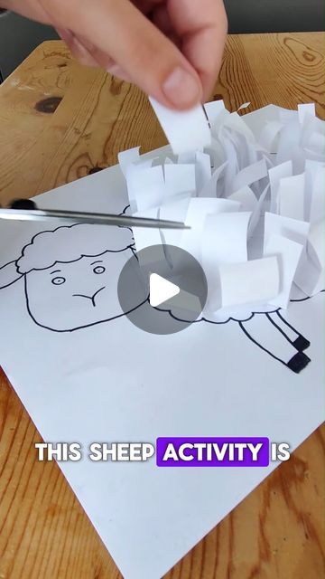 Emily Farrington | Play Coach on Instagram: "This Sheep Shearing Activity Prefect For Preschoolers Practicing Scissor Skills

This activity is great for developing;
✂️ Scissor skills
📏 Size and length
🔢 Counting

#earlychildhoodeducation #finemotorskillsactivities #preschoolactivities #DIYplay #earlyyearsideas #scissorskills" Sheep Activities For Preschool, Scissor Activities For Preschool, Scissor Skills Preschool, Sheep Shearing, Activities For Preschool, Scissor Skills, Fine Motor Skills Activities, Early Childhood Education, Preschool Activities