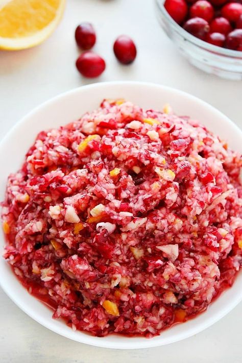 This Cranberry Relish is the best and easy recipe for a Thanksgiving side dish. Thanksgiving Cranberries, Fresh Cranberry Salad, Cranberry Orange Relish Recipes, Thanksgiving Posts, Cranberry Salad Recipes, Cranberry Orange Relish, Relish Recipe, Recipes Holiday, Cranberry Relish