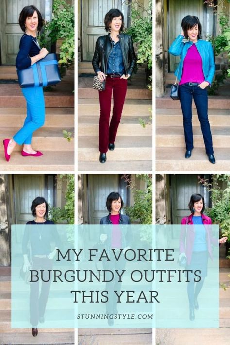 What I Wore House Of Color Winter, Classic Style Wardrobe, Style Twists, Burgundy Outfits, Classic Capsule Wardrobe, Burgundy Outfit, Capsule Wardrobe Outfits, Classic Style Outfits, Stunning Style