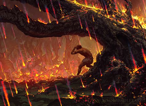 anger of god Fire Artwork, Noah Bradley, Mtg Art, Landscaping Inspiration, Fantasy Concept, Fantasy Stuff, Fantasy Story, Fantasy Concept Art, Arte Fantasy