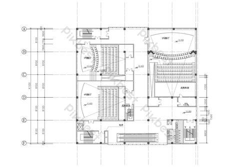 Cinema Complex Plan, Multiplex Cinema Design Plan, Movie Theater Floor Plan, Cinema Complex Architecture, Cinema Building Architecture, Cinema Plan Architecture, Multiplex Cinema Design, Cinema Floor Plan, Cinema Design Architecture