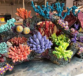 Custom Coral Creations: Artificial Coral and Custom Inserts Artificial Coral Reef, Fall Flower Centerpieces, Scuba Vbs, Coral Accessories, Ocean Bedroom, Octopus Garden, Coral Reef Art, Coral Aquarium, Ocean Baby Showers