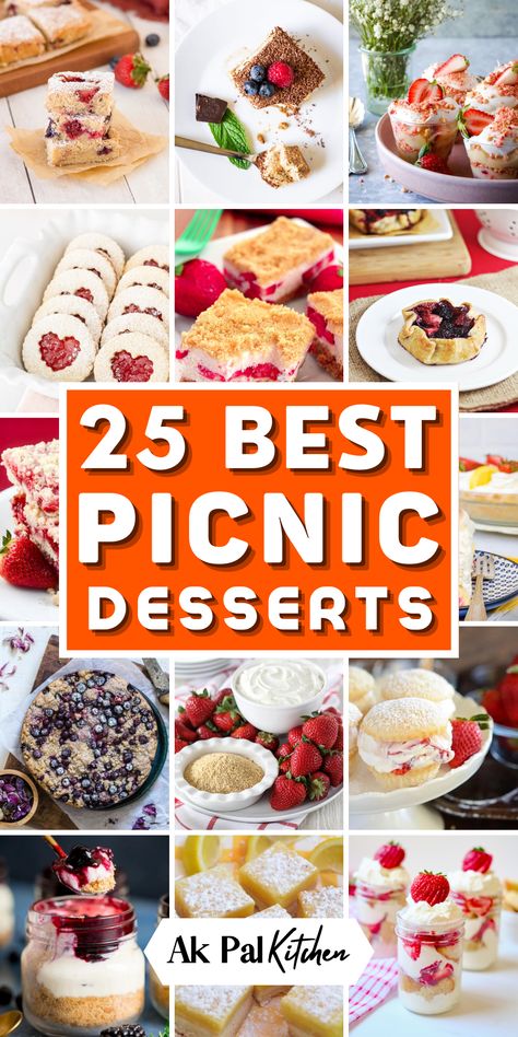 Looking for delicious picnic desserts to satisfy your sweet tooth? Check out these summer desserts. From easy no-bake desserts to fruit desserts, there’s something for everyone. Don’t forget to try the classic s’mores recipes for that perfect campfire desserts experience. And if you’re feeling adventurous, explore grilled desserts that will elevate your picnic experience. Treat yourself to these delightful camping desserts and make your outdoor gathering memorable with these picnic recipes. Picnic Dessert, Best Picnic Food, Cookout Desserts, Mason Jar Cakes, Easy Picnic Food, Picnic Cake, Picnic Desserts, Campfire Desserts, Bbq Desserts