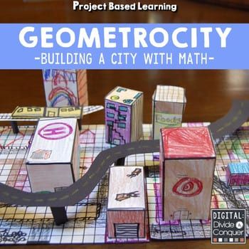 Math City, Transformations Math, Love Projects, Build A City, Geometry Projects, Pbl Projects, Digital Divide, Maths Ideas, House Village