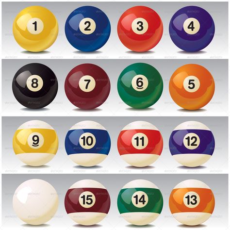 Realistic Vector Billiard Balls #Ad #Vector, #AFFILIATE, #Realistic, #Balls, #Billiard Tuft Idea, Candle Drawing, Billiard Ball, Painted Bottles, Ball Drawing, Graphic Tee Outfits, Acrylic Board, Graphic Design Trends, Game Icon