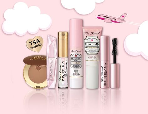 Travel Size Makeup And Beauty Products | TooFaced Tiny Makeup, Travel Size Makeup, Makeup Travel, Travel Kit, Lip Balms, Travel Kits, Travel Makeup, Too Faced, Travel Size