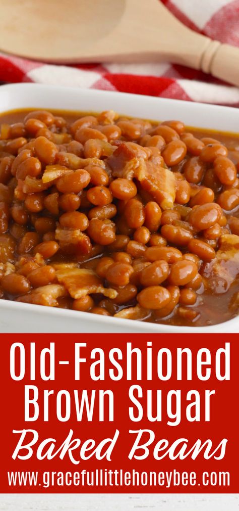 Brown Beans Recipe, Old Fashioned Baked Beans, Brown Sugar Baked Beans, Molasses Baked Beans, Bake Beans, Beans Baked, Pork And Beans, Kindergarten Halloween, Guests Visiting