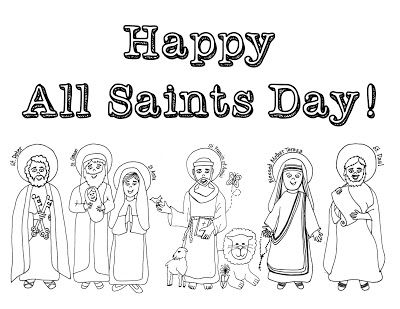 Look to Him and be Radiant: 12+ Ideas for Celebrating All Saints Day- All Saints' Day coloring page Faith Activities, Religion Activities, Saints For Kids, Saint Coloring, Catholic Education, Saints Days, All Souls Day, Faith Formation, All Saints Day