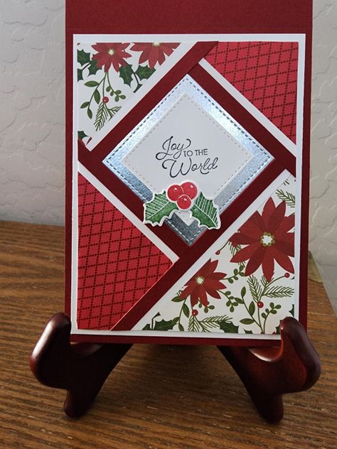 Patchwork Cards, Simple Christmas Cards, Hanukkah Cards, Christmas Card Inspiration, Hand Made Greeting Cards, Rubber Stamp Art, Art Paper Craft, Homemade Christmas Cards, Making Greeting Cards