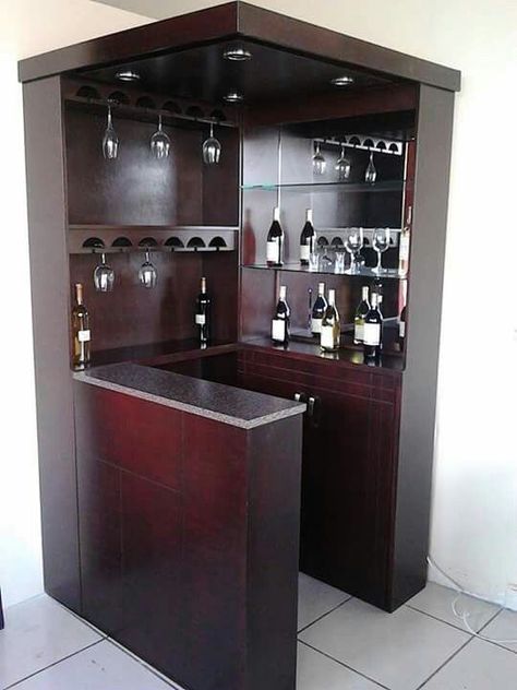 Elevate your woodworking skills with expert tips and techniques. Transform wood into stunning crafts and furniture. Image Source: https://www.pinterest.com/pin/598556606752326947 Home Bar Ideas Small Corner, Bar Counter Design Home, Corner Bar Ideas, Corner Home Bar, Mini Bar At Home, Home Bar Counter, Corner Bar Cabinet, Potpourri Stovetop, Home Bar Ideas