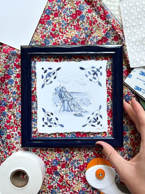 DIY Float Framing on Fabric — Riley Sheehey Diy Float Frame, Riley Sheehey, Instagram Diy, Frame Matting, Mixed Media Artwork, Framed Fabric, Cover Pics, Diy Frame, Diy Fabric