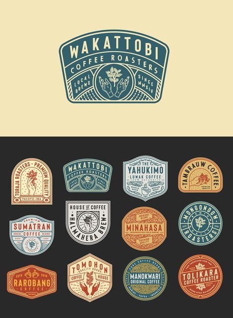 Vintage Badge Logo Design, Vintage Emblem Logo, Badge Style Logo, Retro Badge Design, Emblem Logo Design Ideas, Logo Badge Design, Vintage Coffee Logo, Metal Badge Design, Badge Design Ideas