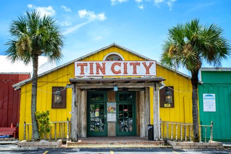 Naples, Florida is proud of its history and heritage and has several fascinating historic attractions for visitors. Located on the waterfront, Tin City is referred to as the birthplace of Old Naples, serving as a camp for travelers from the late 1860s. Photo by Jennifer Brinkman. Must Do Visitor Guides, MustDo.com Marco Island Florida, Cape Coral Florida, Usa Roadtrip, Florida Life, Fort Myers Beach, Bonita Springs, Marco Island, Old Florida, Shopping Malls