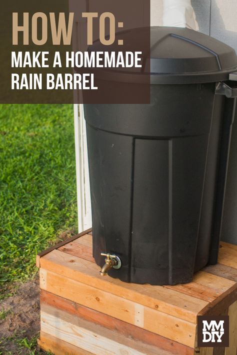 Barrel Garden Ideas, Diy Rain Barrel, Rain Barrel Stand, Rain Barrel System, Ways To Conserve Water, Barrels Diy, Water Barrel, Front Yards, Water Collection