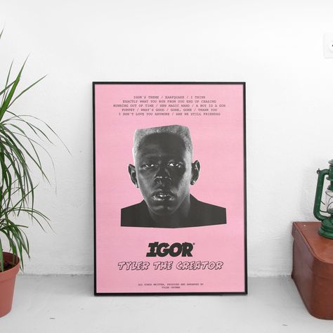 Poster Tyler The Creator, Golf Converse, Tyler The Creator Poster, Vintage Music Posters, Album Posters, Studio Loft, Album Cover Poster, Art Album, Canvas Print Display