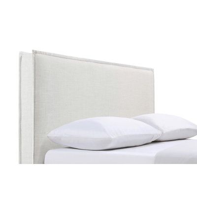 Wade Logan® Asmitha Upholstered Panel Headboard | Wayfair White Fabric Headboard, Bunk Bed Loft, Upholstered Panel Headboard, Matching Case, Headboard Upholstered, Linen Headboard, Adjustable Bed Frame, Fabric Headboard, White King