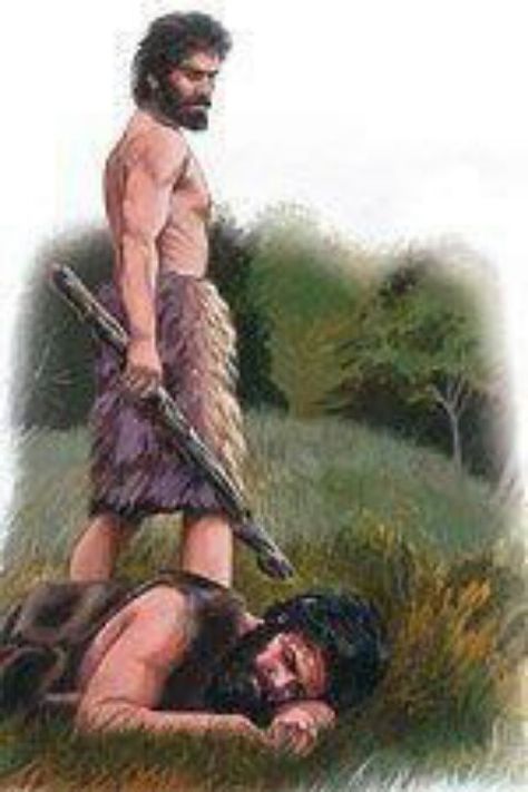 Cain and Abel. In the novel, the Shaper sings of an "ancient feud between brothers which split the world between darkness and light."(Gardner 51). Grendel was part of the "dark side...the terrible race that God cursed"(Gardner 51). Even Grendel's mother presents herself as "guilty of some unremembered, perhaps ancestral kind." The curse put on the descendents of Cain contributes to the novel's theme of fate versus free will. Abel And Cain, Christian Photography, Cain And Abel, Bible Verse Pictures, Bible Illustrations, Bible Images, Bible History, Bible Pictures, Christian Pictures