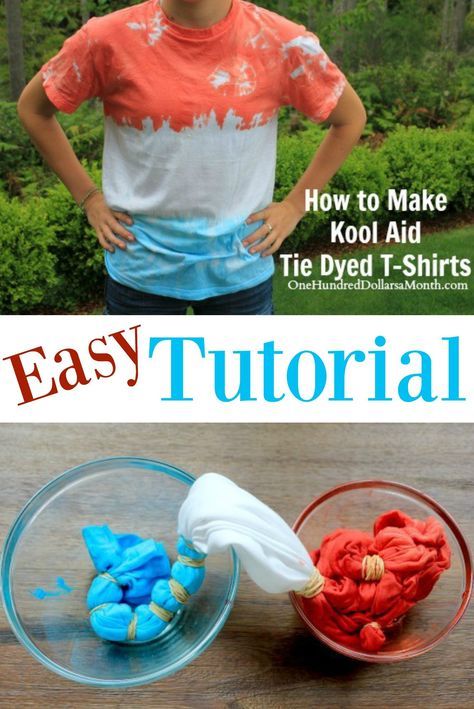 How to Make Kool Aid Tie Dyed T-Shirts, How to Make KoolAid Tie Dyed T-Shirts, Tye Die, Tie Dye, Things for Kid to Do in the Summer Tie Dye For Men, Beach Tie Dye, Funky Crafts, July Activities, Tie Dye Shirts Patterns, Ty Dye, Diy Tie Dye Techniques, Tie Dye Patterns Diy, Diy Tie Dye Shirts