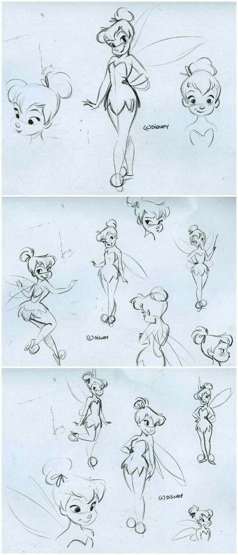 Sketch Tinker Bell Illustration, Tinkerbell Model Sheet, Tinkerbell Art Illustrations, Disney Artist Sketches, Tinkerbell Character Design, Tinker Bell Sketch, Tinker Bell Concept Art, Steve Thompson Art, Peter Pan Character Design