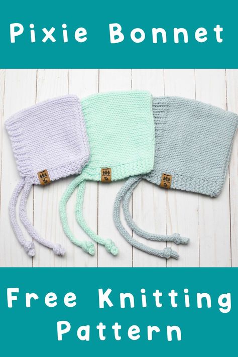 Free Knit Bonnet Pattern, Pixie Hat Knitting Pattern Free, Knit Baby Bonnet Pattern Free, Knit Toddler Hat Pattern, Newborn Hat Knitting Pattern, Knit Bonnet Pattern Free, Chunky Beanie Knitting Pattern Free, Knit Baby Hat Pattern Free, Baby Bonnet Pattern Free