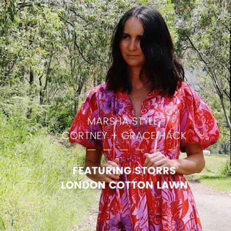 Woman with dark hair poses in the bush wearing a max dress that she sewed from cotton lawn fabric Dress Hack, Grace Dress, Pattern Maker, Garment Pattern, Tie Dye Top, Lawn, Tie Dye, Maxi Dress, London