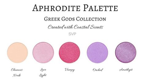 Greek Goddess Color Palette, Greek Mythology Colour Palette, Greek God Color Palette, Greek Gods Color Palette, Hercules Color Palette, Aphrodite Inspired Makeup, Greek Mythology Color Palette, Aphrodite Colors, Persephone Color Palette