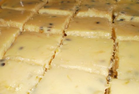 Easy Passionfruit Slice Bars Recipe - Food.com: Food.com Passionfruit Cake, Passionfruit Slice, Cakes Slices, Slice Recipes, Passionfruit Recipes, Slice Recipe, Slices Recipes, Fruit Slice, Lemon Slice