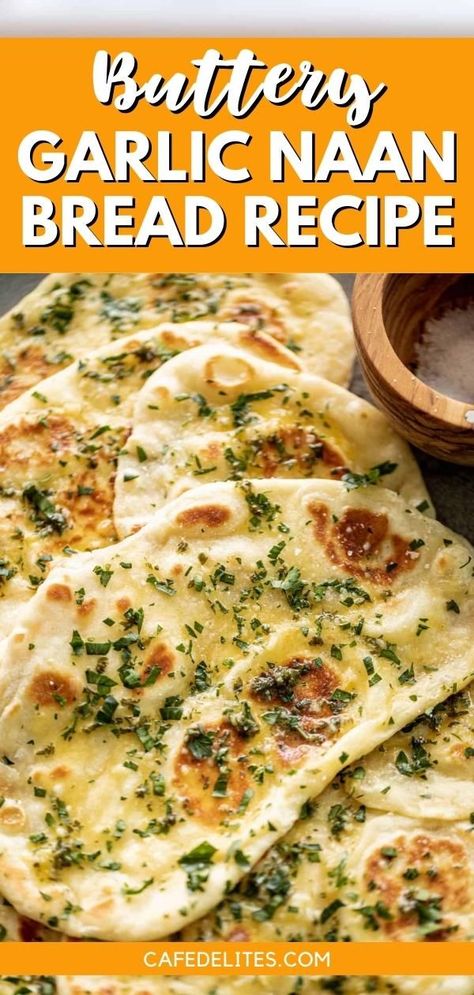 Garlic Naan Bread Recipe, Garlic Naan Bread, Garlic Naan Recipe, Naan Bread Recipe, Recipes With Naan Bread, Garlic Naan, Naan Recipe, India Food, Naan Bread