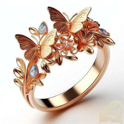 https://card9.com/ai/butterfly-ring Butterfly Gold Ring, Rose Wedding Rings, Fancy Rings, Boho Jewellery, Diamonds Jewelry, Gold Designs, Butterfly Ring, Butterfly Jewelry, April 26