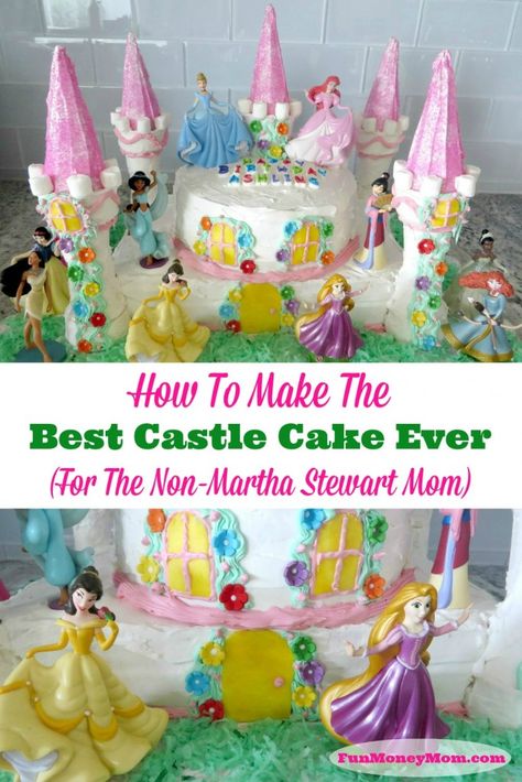 Castle Pinterest Easy Castle Cake, Moana Birthday Cake, Rapunzel Cake, Princess Castle Cake, Disney Princess Castle, Disney Princess Cake, Castle Cake, House Tips, Disney Princess Party