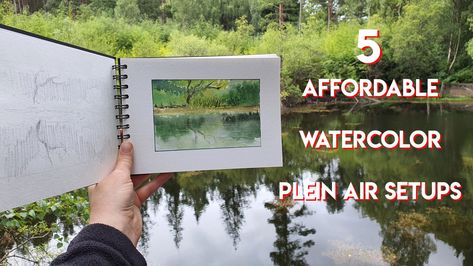 Watercolor Plein Air, Plein Air Watercolor, Pochade Box, Travel Art Kit, Paintings Tutorials, Watercolor Kit, Art Articles, Air Painting, Diy Watercolor