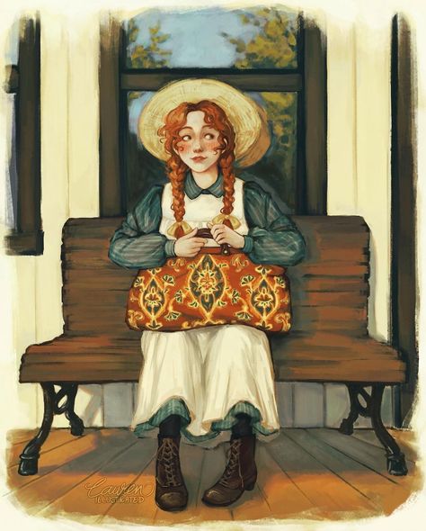 Digital Portrait Illustration, Gilbert And Anne, Anne Shirley, Girl Illustration, Anne Of Green, Dessin Adorable, Anne Of Green Gables, Green Gables