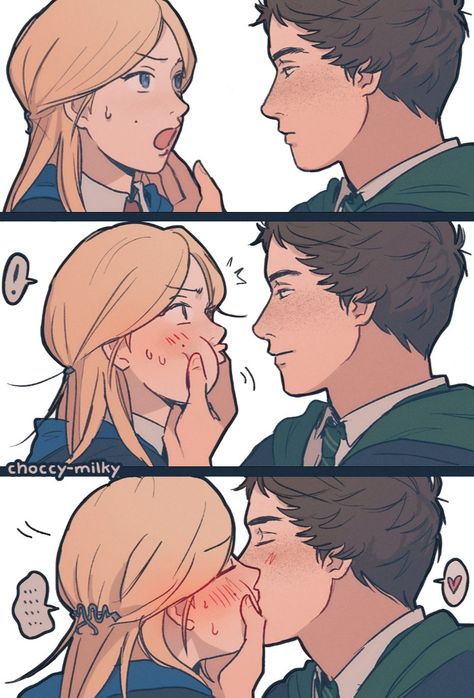 Comics Bubble, Sebastian Sallow, Harry Potter Feels, Harry Potter Artwork, Harry Potter Comics, Hogwarts Legacy, Hogwarts Aesthetic, Romance Art, Harry Potter Fanfiction