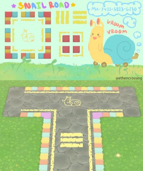 Kidcore Designs Acnh, Animal Crossing Clowncore, Acnh Paths Designs Kidcore, Acnh Kidcore Map, Kid Core Acnh, Animal Crossing Kidcore Designs, Kidcore Road Acnh, Kidcore Acnh Path Codes, Anch Kidcore