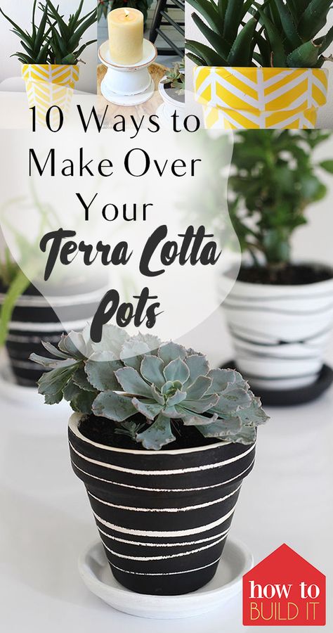 10 Ways to Make Over Your Terra Cotta Pots | How To Build It Terra Cotta Pot Projects, Terra Cotta Candle Holder, Flower Wall Hanging Decor, Room Hanging Decor, Diy Paper Wall Hanging, Diy Terra Cotta Pots, Wall Hanging Ideas, Terra Cotta Pots, Plant Pot Diy