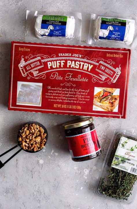 Fig Butter Bites - Dash of Mandi Trader Joes Appetizers, Easy Holiday Snacks, Trader Joes Snacks, Fig Butter, Butter Bites, Butter Puff Pastry, Butter Pastry, Thanksgiving Appetizers Easy, Fluffy Puff