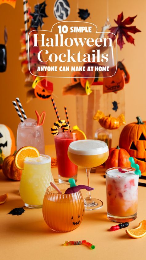 "Get ready for a hauntingly good time with these 10 Simple Halloween Cocktails that anyone can make at home! From spooky cocktails to easy Halloween drinks, these festive drink ideas are perfect for your Halloween party. Impress your guests with these delicious homemade Halloween beverages and enjoy a night filled with fun and flavor. Discover the ultimate Halloween party recipes that will make your celebration unforgettable!" Simple Halloween Cocktails, Easy Halloween Drinks, Halloween Cocktails Recipes, Halloween Beverages, Easy Halloween Cocktails, Fun Halloween Drinks, Halloween Party Recipes, Spooky Cocktails, Themed Cocktails