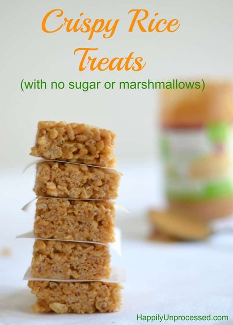 Crispy Rice Treats (Sugar Free, Gluten Free, Marshmallow Free) Rice Treats, Gluten Free Marshmallows, Crispy Rice, Rice Crispy Treats, Gluten Free Sugar Free, S'mores, Crispy Treats, Rice Krispie Treats, Rice Krispie