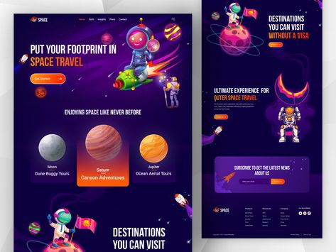 Space Theme Website, Web Development Infographic, Current Graphic Design Trends, Travel Agency Website, Restaurant Website Design, Ux Design Process, Science Festival, Agency Website Design, Minimalist Graphic Design